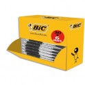 BIC Pack éco de 30 + 6 stylos bille ATLANTIS noir, pointe moyenne, rechargeable, bille indéformable