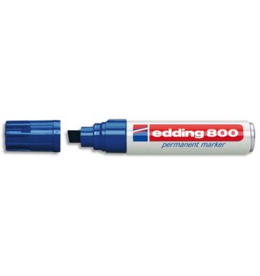 EDDING Marqueur Edding 800 permanent, corps aluminium - pointe biseautée - coloris bleu