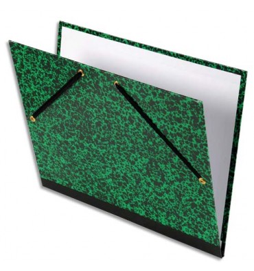 EXACOMPTA Carton à dessin fermeture par élastiques 52 x 72 cm pour feuilles 50 x 65 cm Vert
