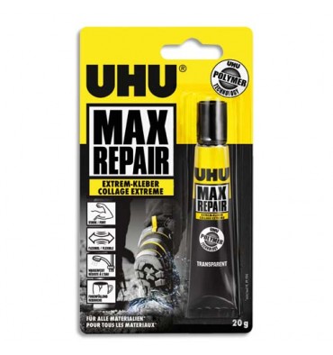 UHU Tube de Colle Max Repair pour bricolage et multi-usages de 20 g
