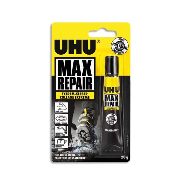UHU Tube de Colle Max Repair pour bricolage et multi-usages de 20 g