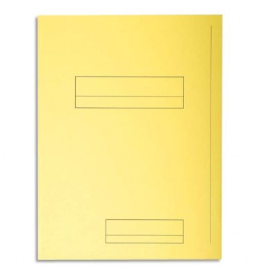 EXACOMPTA Paquet de 50 chemises 2 rabats SUPER 250 en carte 210g, coloris jaune