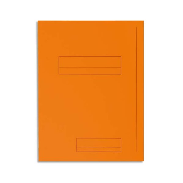 EXACOMPTA Paquet de 50 chemises 2 rabats SUPER 250 en carte 210g, coloris orange