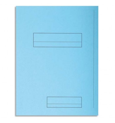 EXACOMPTA Paquet de 50 chemises 2 rabats SUPER 250 en carte 210g, coloris bleu ciel