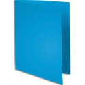 EXACOMPTA Paquet de 100 chemises Super 250 en carte 210 g, coloris bleu vif