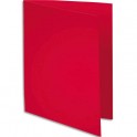 EXACOMPTA Paquet de 100 sous-chemises Rock's en carte 80 g, coloris rouge