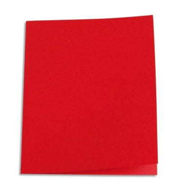 5 ETOILES Paquet de 100 chemises carte recyclée 180g coloris rouge