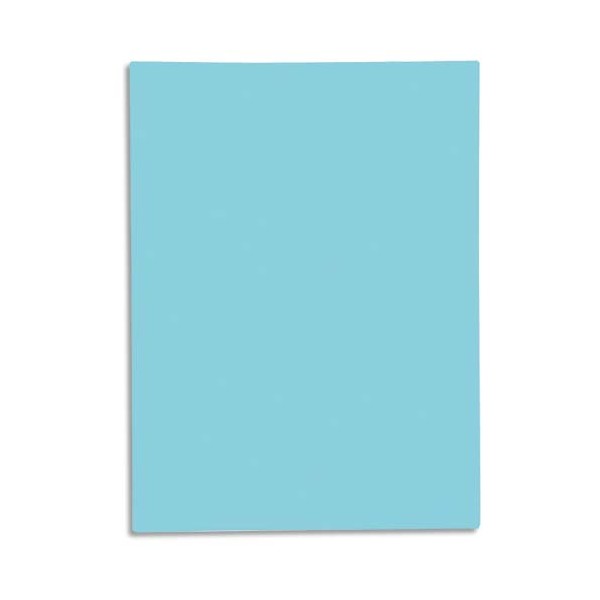 EXACOMPTA Paquet de 50 chemises 1 rabat SUPER 250 en carte 210g, coloris bleu clair