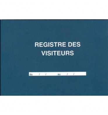 ELVE Registre des visiteurs 21 x 29,7 cm 96 pages coloris bleu