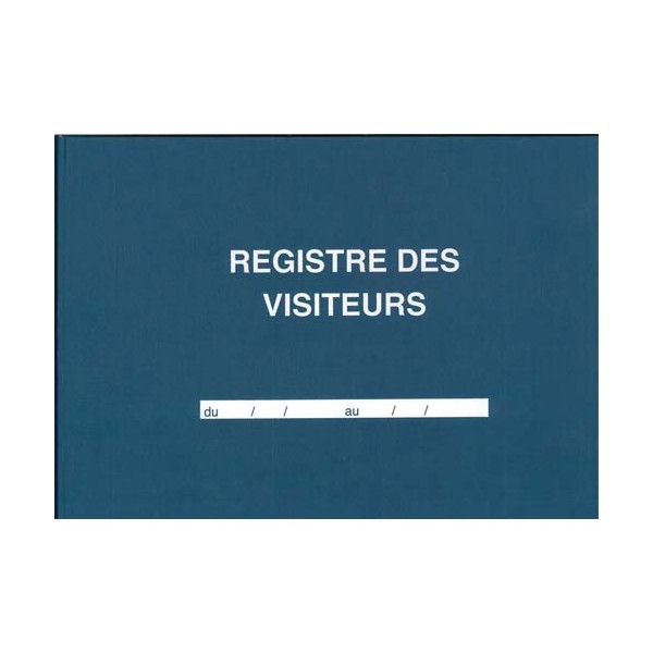 ELVE Registre des visiteurs 21 x 29,7 cm 96 pages coloris bleu