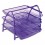 ALBA Set de 3 corbeilles à courrier MESH en métal - 29 x 24,5 x 34 cm coloris violet