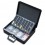 PAVO Caisse à monnaie et à billets Europa en acier, livré avec 2 clés - 36,5 x 11,5 x 28 cm noir