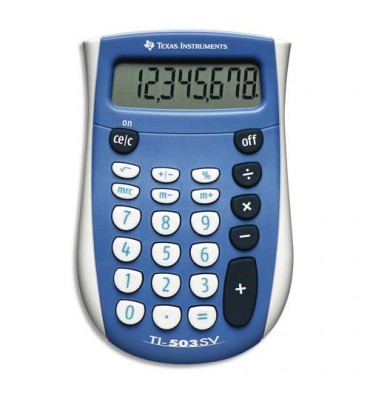 TEXAS INSTRUMENTS Calculatrice 8 chiffres TI 503SV, coloris bleu
