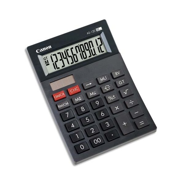 CANON Calculatrice compacte à 12 chiffres AS-1200, noir