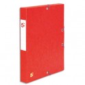 5 ETOILES Boîte de classement à élastique en carte lustrée 7/10e, dos de 4 cm, coloris rouge