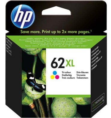 HP Pack jet d'encre couleurs N°62 XL