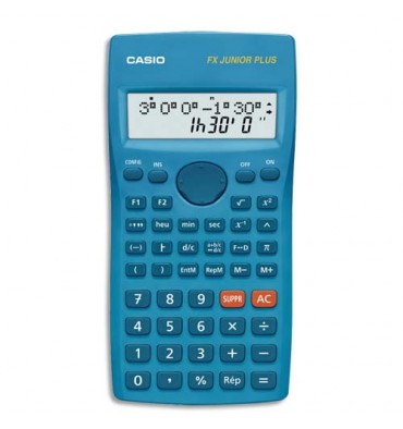 CASIO Calculatrice Primaire FX JUNIOR PLUS, coloris bleu