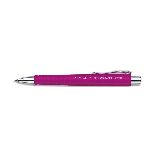 FABER CASTELL Stylo-bille extra large POLY BALL, corps rose et encre bleue