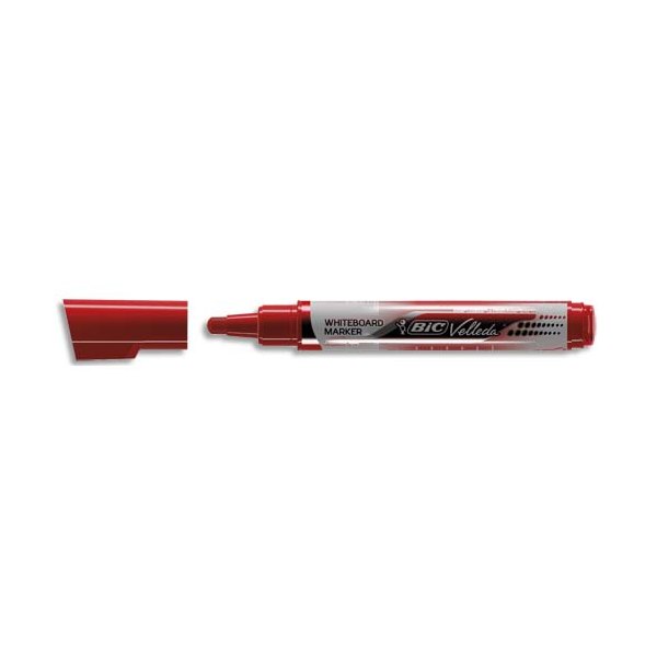 BIC Marqueur effaçable à sec VELLEDA Liquid' ink, encre liquide rouge, pointe ogive large