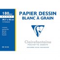 CLAIREFONTAINE Pochette de 10 feuilles papier dessin blanc A3 180g 