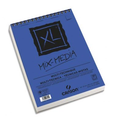 CANSON Album de 30 feuilles de papier dessin MIX MEDIA XL 300g  A4