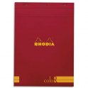 RHODIA Bloc coloR agrafé en-tête 21 x 29,7 cm 140 pages lignées. Couverture rembordée coquelicot