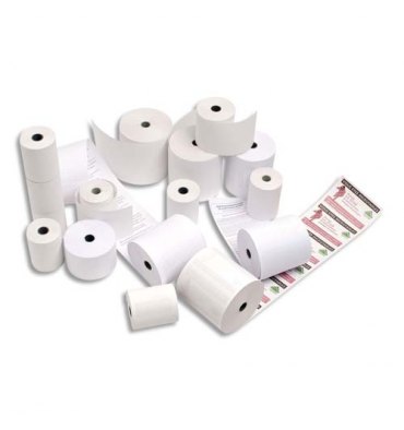 NEUTRE Bobines de papier thermiques SANS PHENOL, papier 48g - 80 x 80 x 12 mm, 90 m