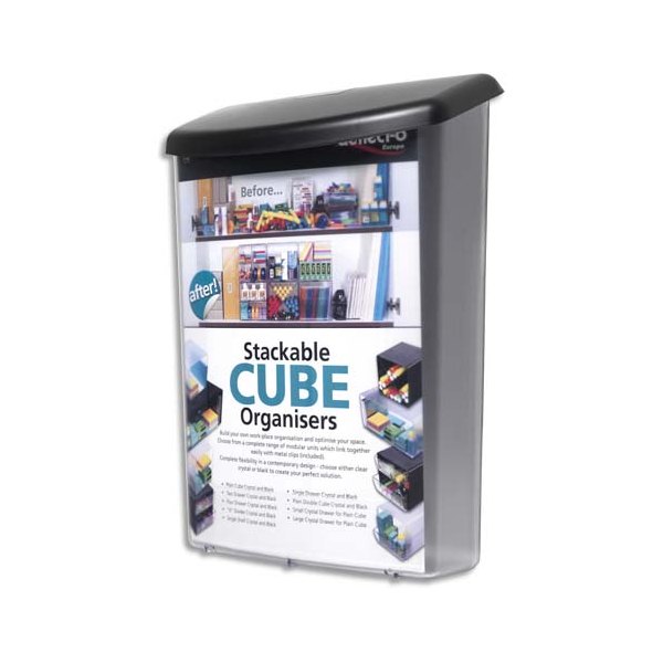 DEFLECTO Boîte pour extérieur incassable avec protection UV format A4 - L25 x H33,5 x P10 cm transparent