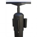 VISO Adaptateur pour poteaux Reco, 4 fentes, permet d'accrocher un panneau - D6,5 cm, hauteur 10 cm noir