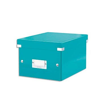 LEITZ Boîte CLICK&STORE M-Box. Format A4 - Dimensions : L281xH200xP369mm. Coloris menthe
