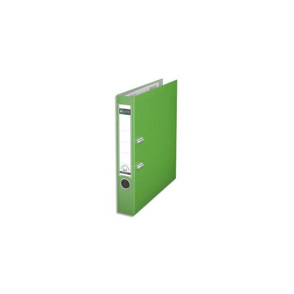 LEITZ Classeur à levier 180 degrés en carton rembordé de polypropylène dos 8 cm coloris vert clair