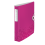 LEITZ Classeur à levier WOW 180 degrés en polypropylène, dos 75 mm, fermeture par élastique, coloris rose