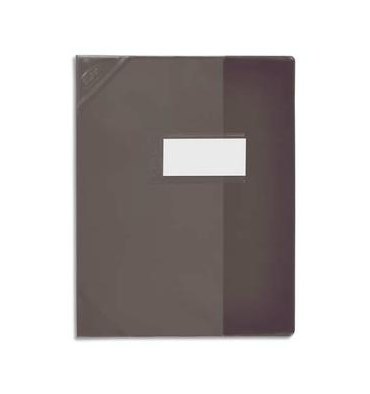 OXFORD Protège-cahier 24 x 32 cm Strong Line Opaque + renforcés 30/100e. Coloris noir
