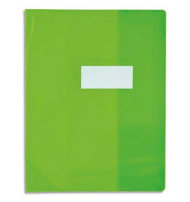 OXFORD Protège-cahier 24 x 32 cm Strong Line Opaque + renforcés 30/100e. Coloris vert