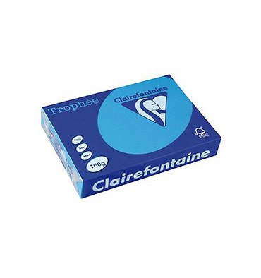 Papier couleur Trophée Clairefontaine bleu turquoise A4 80g, 5 ramettes de  500 feuilles - Papier couleur