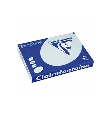 CLAIREFONTAINE Ramette de 250 feuilles papier couleur TROPHEE 160g A4 bleu pastel