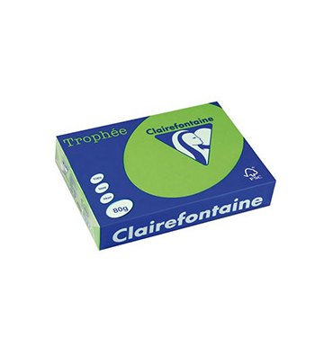 CLAIREFONTAINE Ramette de 500 feuilles papier couleur TROPHEE 80g A3 vert menthe