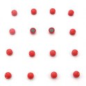 5 ETOILES Boîte de 16 aimants 9 mm ronds rouge