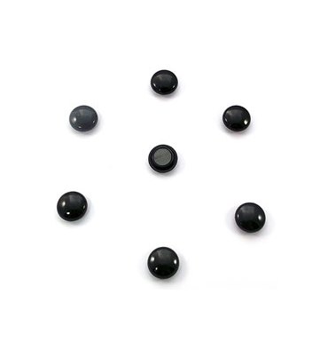 5 ETOILES Boîte de 7 aimants 20 mm ronds noir