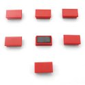 5 ETOILES Plaquette de 7 aimants rectangulaires 1,2 x 2,5 cm Rouge