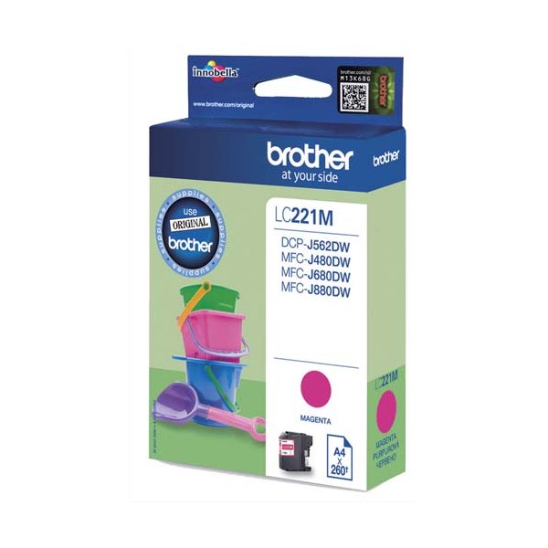 BROTHER Cartouche jet d'encre magenta LC221M