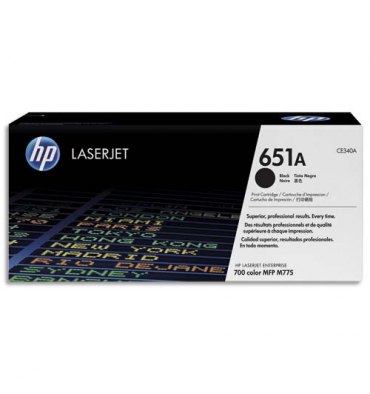 HP Cartouche toner laser noir 651A - CE340A