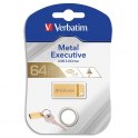 VERBATIM Clé USB 3.0 Store'N'Go Mini Metal Executive Gold 64Go 99106 + redevance