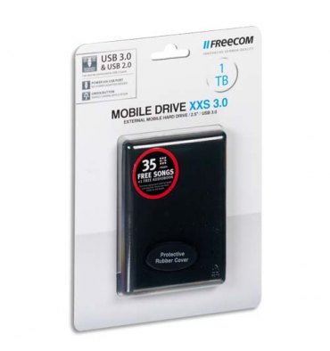 FREECOM Disque dur 2,5" USB 3.0 Mobile Drive XXS 1To 56007 + redevance