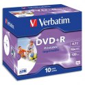 VERBATIM Pack de 10 DVD+R imprimable 4.7Go 16x 043508 + redevance