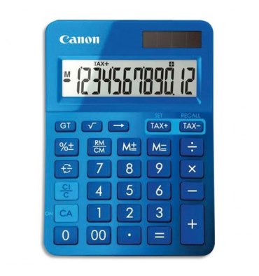 CANON Calculatrice de bureau à 12 chiffres LS-123K, coloris bleu