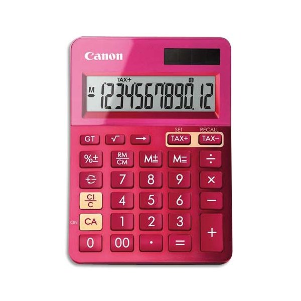 CANON Calculatrice de bureau à 12 chiffres LS-123K, coloris rose