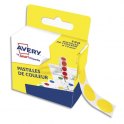 AVERY Boîte distributrice de 150 pastilles adhésives Ø15 mm. Coloris jaune