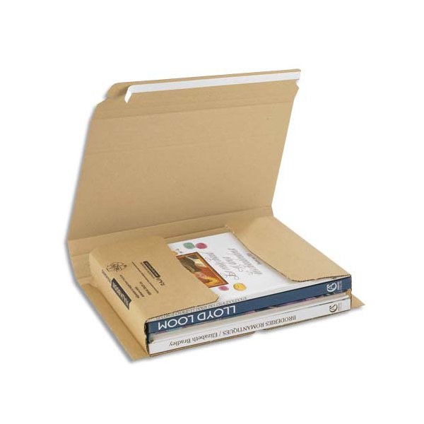 EMBALLAGE Etui postal en carton brun, fermeture adhésive Standard - 330 x 250 mm