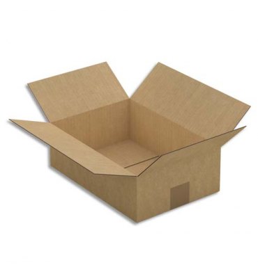 EMBALLAGE Paquet de 25 Caisses américaines en carton brun simple cannelure - format : 31 x 10 x 21,5 cm 